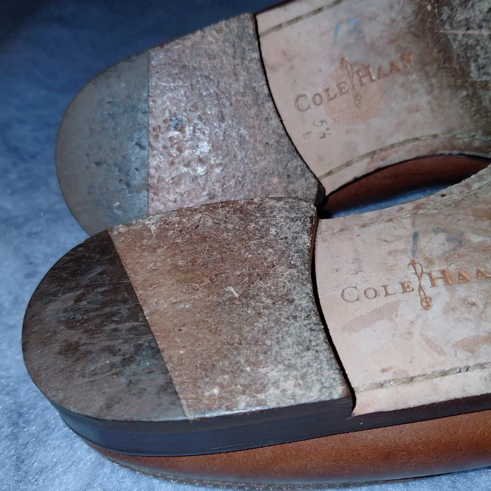 Cole Haan Brown Leather Slip-On Mules Women’s Size 5.5 - Picture 12 of 16